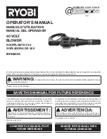 Предварительный просмотр 1 страницы Ryobi RY40430 Operator'S Manual