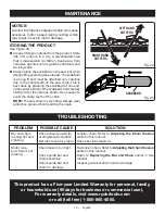 Preview for 19 page of Ryobi RY40506 Operator'S Manual