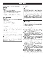 Предварительный просмотр 11 страницы Ryobi RY40602 Operator'S Manual