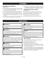 Preview for 12 page of Ryobi RY40701 Operator'S Manual