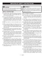 Preview for 8 page of Ryobi RY40702 Operator'S Manual