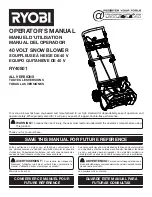 Предварительный просмотр 1 страницы Ryobi RY40801 Operator'S Manual