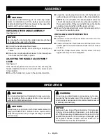 Preview for 8 page of Ryobi RY408010 Operator'S Manual