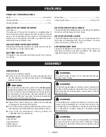 Предварительный просмотр 11 страницы Ryobi RY40806 Operator'S Manual