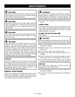 Preview for 14 page of Ryobi RY40809 Operator'S Manual