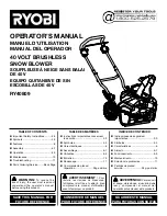 Ryobi RY40890VNM Operator'S Manual preview