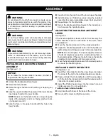 Preview for 7 page of Ryobi RY40890VNM Operator'S Manual