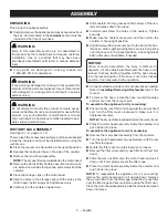 Preview for 5 page of Ryobi RY40WD01 Operator'S Manual