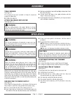 Preview for 12 page of Ryobi RY41140 Operator'S Manual