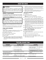 Preview for 14 page of Ryobi RY41141 Operator'S Manual