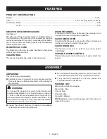 Preview for 9 page of Ryobi RY42110 Operator'S Manual