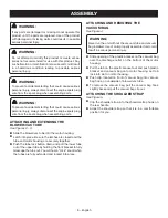 Preview for 10 page of Ryobi RY42110 Operator'S Manual