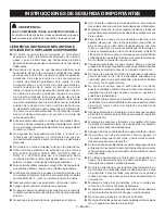 Preview for 27 page of Ryobi RY42110 Operator'S Manual