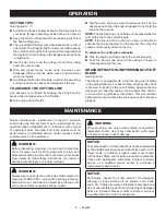 Предварительный просмотр 13 страницы Ryobi RY4CCS Operator'S Manual