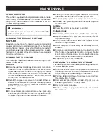 Preview for 16 page of Ryobi RY60511A Operator'S Manual