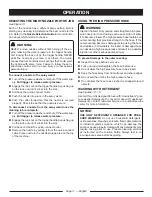 Preview for 15 page of Ryobi RY802723 Operator'S Manual