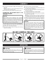 Preview for 12 page of Ryobi RY802800 Operator'S Manual