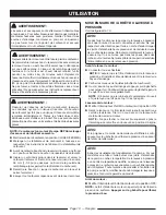 Preview for 30 page of Ryobi RY803023 Operator'S Manual