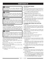 Preview for 18 page of Ryobi RY80518 SERIES Operator'S Manual