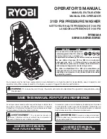 Preview for 1 page of Ryobi RY80544 Series Operator'S Manual