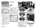 Preview for 1 page of Ryobi RY903600 Starting/Stopping Instructions