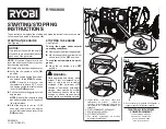 Предварительный просмотр 1 страницы Ryobi RY903600 Starting/Stopping Instructions