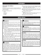 Preview for 16 page of Ryobi RY905500 Operator'S Manual