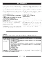 Предварительный просмотр 21 страницы Ryobi RY905500 Operator'S Manual