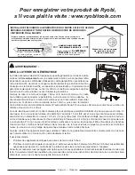 Предварительный просмотр 28 страницы Ryobi RY905500E Operator'S Manual