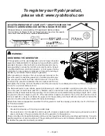 Предварительный просмотр 6 страницы Ryobi RY907000FI Operator'S Manual