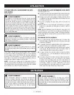 Preview for 16 page of Ryobi RYEDG12 Operator'S Manual