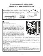 Preview for 6 page of Ryobi RYi2000GRA Operator'S Manual