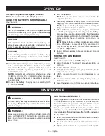 Preview for 18 page of Ryobi RYi2011T Operator'S Manual