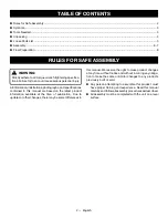 Preview for 2 page of Ryobi RYRM8001 Assembly Manual