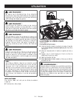 Preview for 44 page of Ryobi RYRM8003 Operator'S Manual