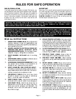 Preview for 2 page of Ryobi S605D8 Operator'S Manual