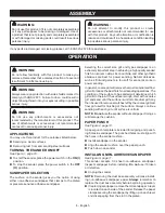 Preview for 6 page of Ryobi S631D Operator'S Manual