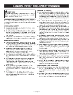 Preview for 2 page of Ryobi S652D Operator'S Manual