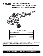Preview for 1 page of Ryobi SGL1150 Operator'S Manual