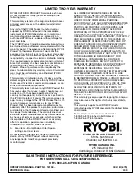 Preview for 14 page of Ryobi SS725r Operator'S Manual