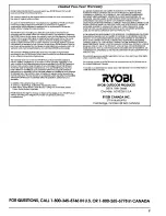 Предварительный просмотр 9 страницы Ryobi TB720r Operator'S Manual