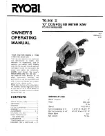 Ryobi TS-260 II Owner'S Operating Manual preview