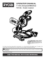 Предварительный просмотр 1 страницы Ryobi TS1142L Operator'S Manual