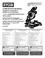 Preview for 1 page of Ryobi TS1143L Operator'S Manual