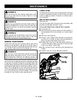 Preview for 30 page of Ryobi TS1144 Operator'S Manual