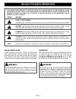 Предварительный просмотр 3 страницы Ryobi TS1300 Operator'S Manual