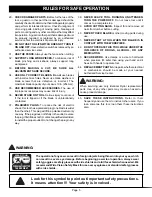 Предварительный просмотр 5 страницы Ryobi TS1300 Operator'S Manual