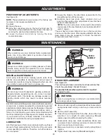 Preview for 28 page of Ryobi ts1341 Operator'S Manual