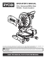 Ryobi TS1342L Operator'S Manual preview