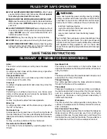 Preview for 6 page of Ryobi TS1351 Operator'S Manual